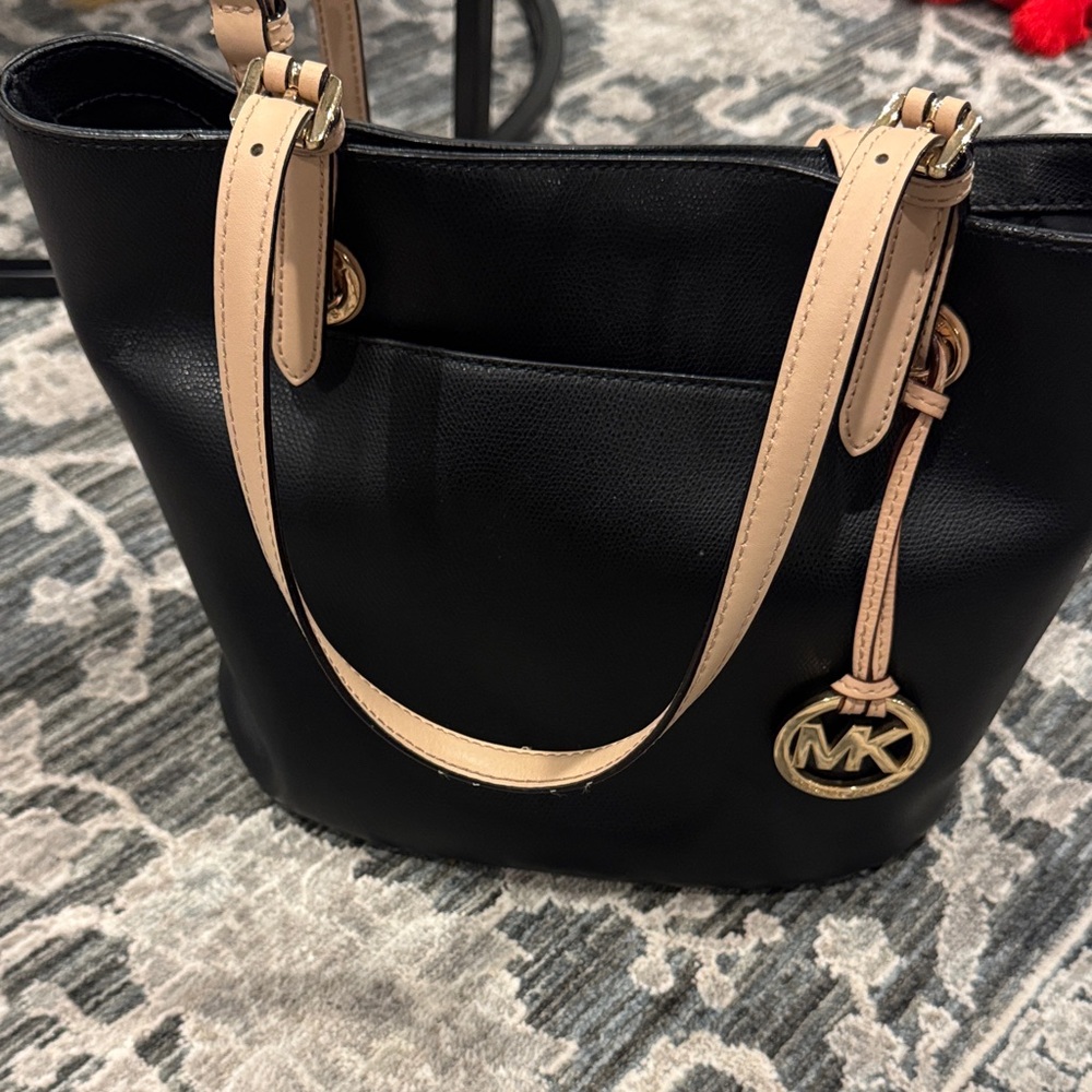 Michael Kors Black and Cream Tote Bag